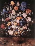 BRUEGHEL, Jan the Elder Bouquet in a Clay Vase f oil painting reproduction